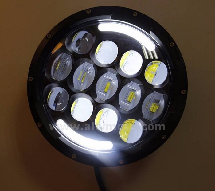 154 Round 7 Inch 78W Cree Led Headlight Bulb With Angel Eye Drl Light Jeep Wrangler Harley@2